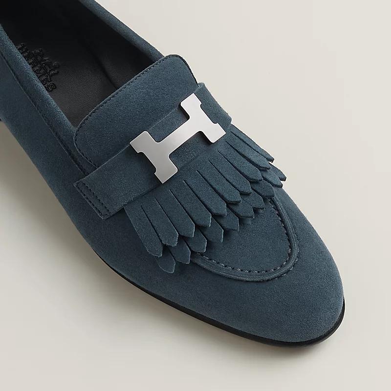 Giày Hermes Royal Loafer Nữ Xanh Navy